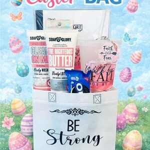 Christian Teen Easter Bag Soap & Glory Be Strong Gift Bag - Pink and White